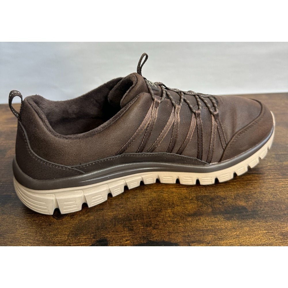 Skechers Graceful Cozy Hug Womens 10 Slip On Sneaker Brown Faux Fur 100889 CHOC - Picture 3 of 10
